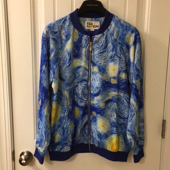 Van Gogh Starry Night Bomber Jacket - Picture 2 of 9